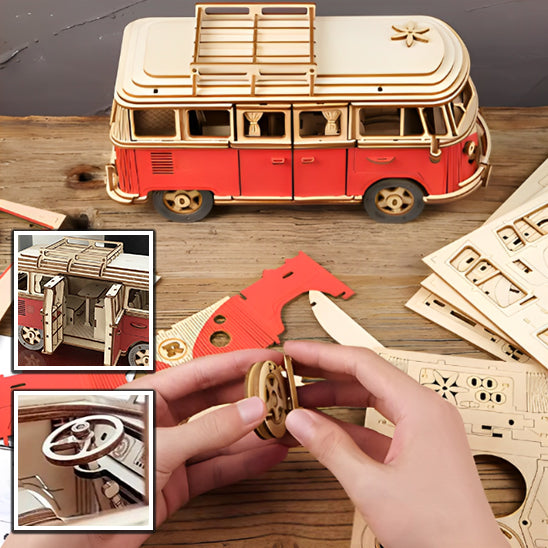 Puzzle en Bois 3d | Mini Bus