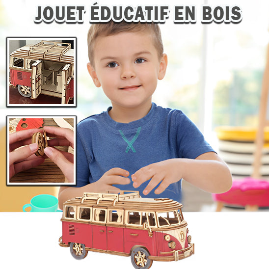 Puzzle en Bois 3d | Mini Bus