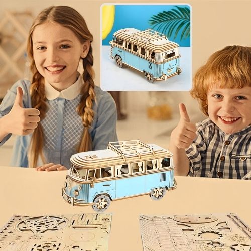 Puzzle en Bois 3d | Mini Bus